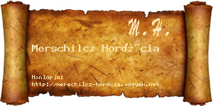 Merschilcz Horácia névjegykártya